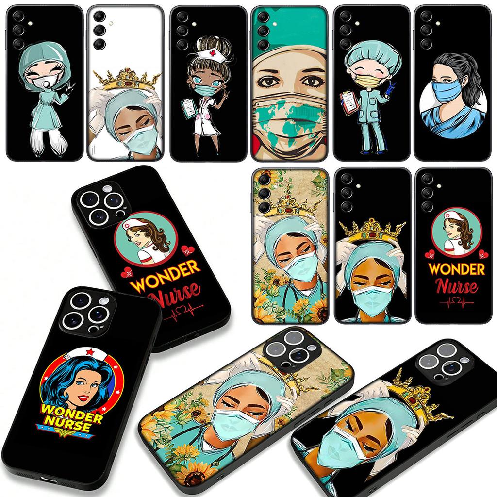 Nurse Queen Doctor Hero Fight Phone Cover Case for Apple iPhone 16 15 14 Plus 13 12 Mini 17 Pro Max + 16E Air 16+ ProMax Casing