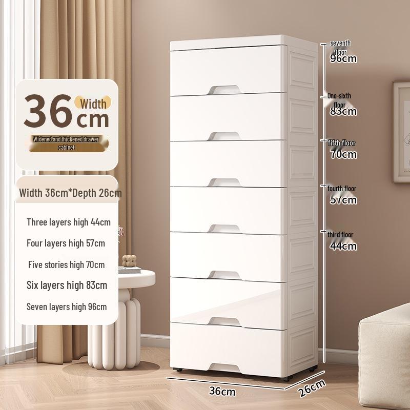 Five-Drawer Plastic Storage Cabinet for Household Organization