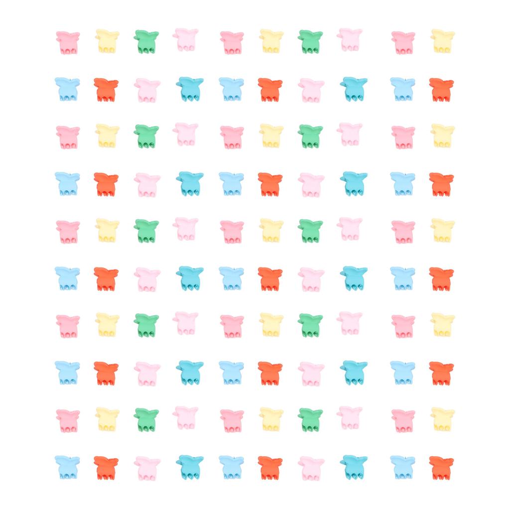 100pcs Mini Claw Clips Butterfly Tiny Cute Hairpin Hair Accessories Children Mix Color Hair Clamps