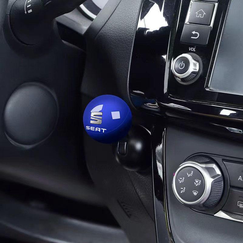 Car Logo Push Start Button Lever Creative Protective Cover for Seat Leon FR Altea Ibiza Toledo Cordoba Arona Ateca Alhambra MK3