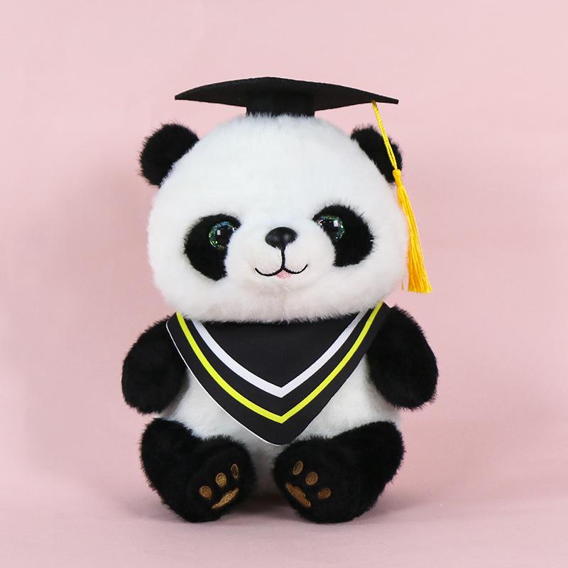 Graduation Panda Plush Toy - Customizable Doctor/Bachelor Uniform Gift