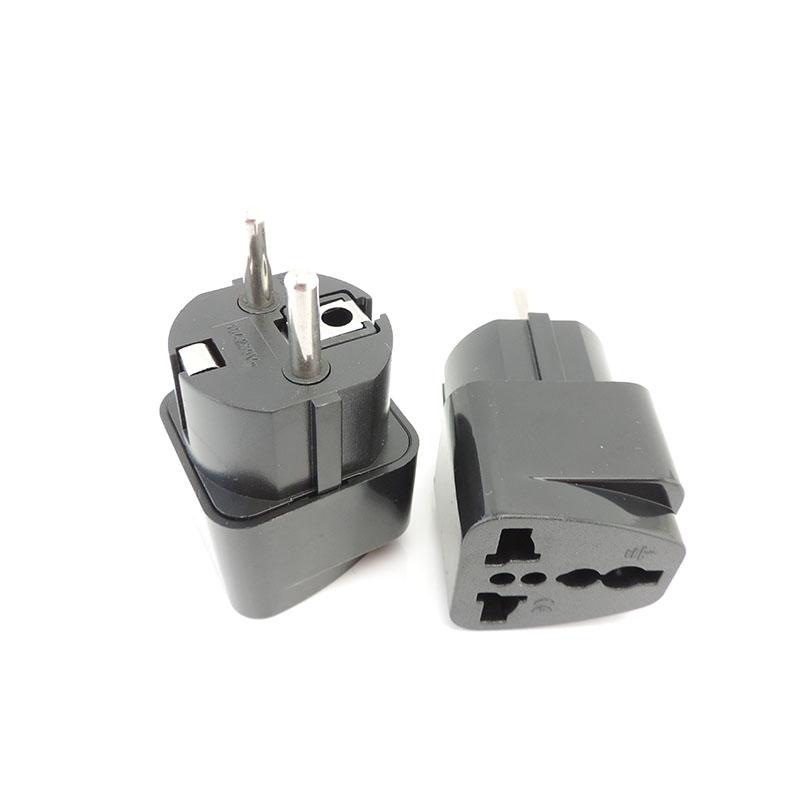 Universal DE Plug Adapter USA To Euro Europe Travel Wall AC Power Charger Adapter Converter 2 Round Pin Socket