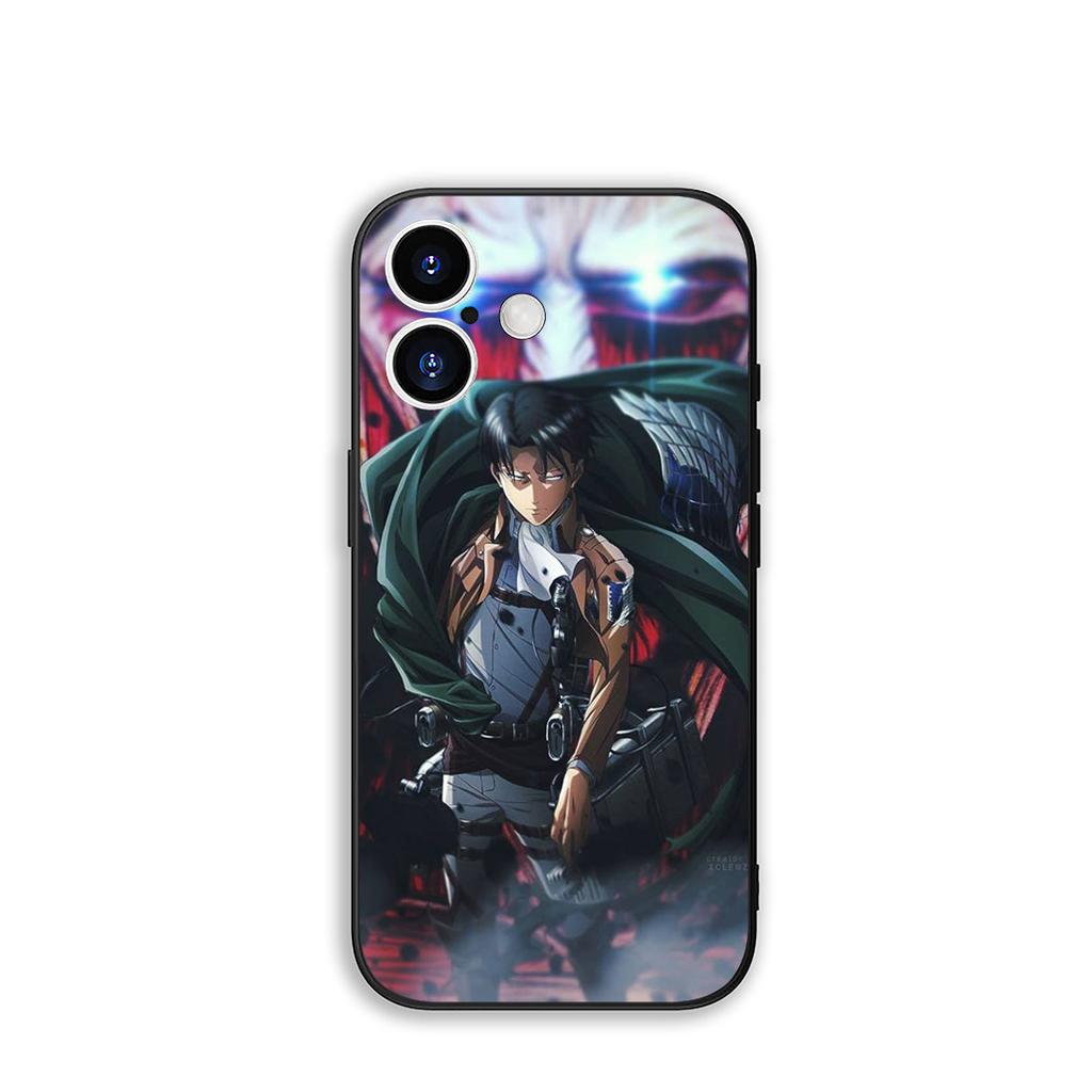 Phone Cover Levi Attacks on titan Eren Jaeger for Apple iPhone 16 15 14 Plus 13 12 Mini 17 Pro Max + ProMax 16E Air 15+ Case