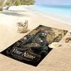 Name Custom Johnny Depp Print Beach Towel, Large Soft Quick Dry Towel for Beach Camping Swimming