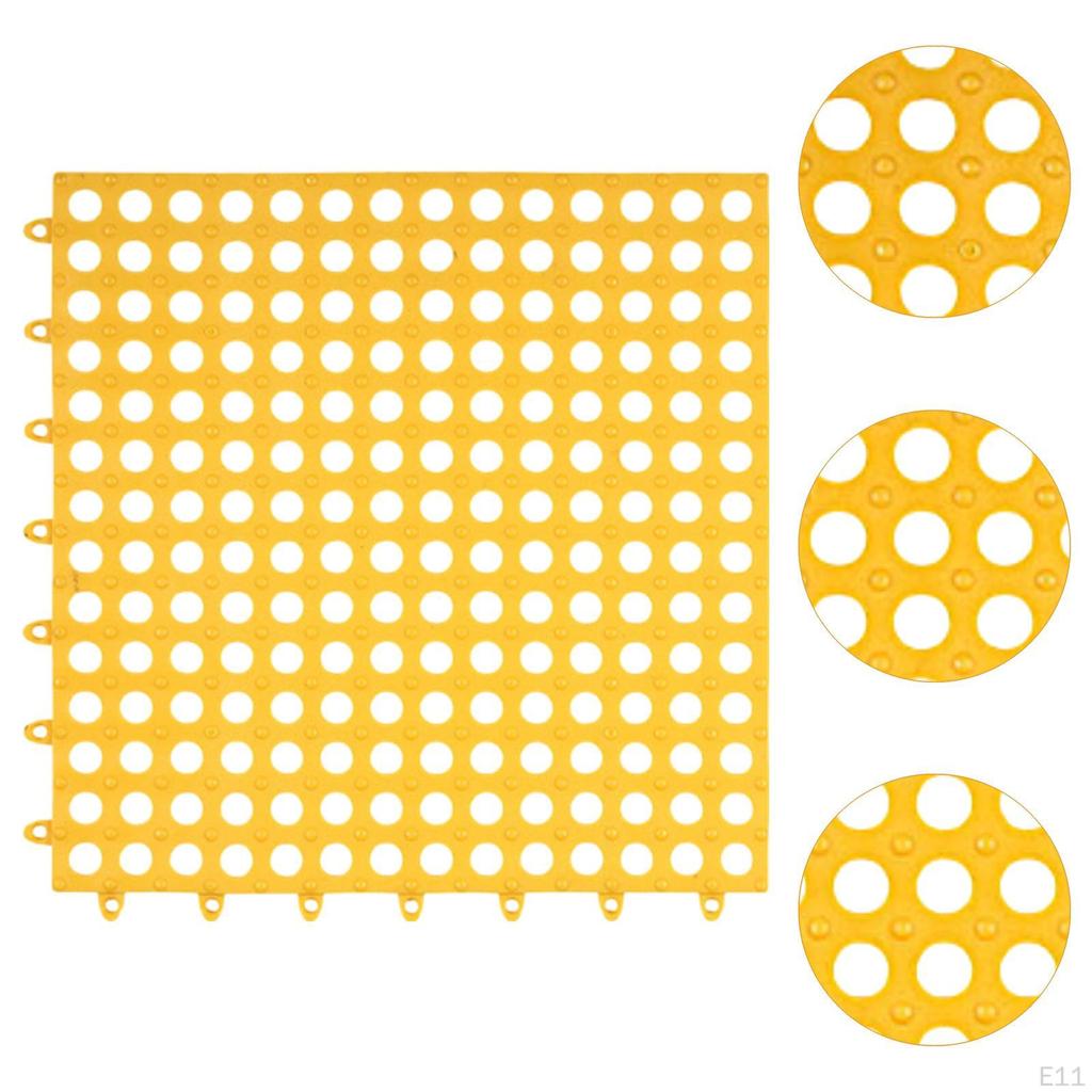 Bath Mat Carpet Splicing Cushion with Drain Hole for Deck, Patio, Kitchen, Balcony,