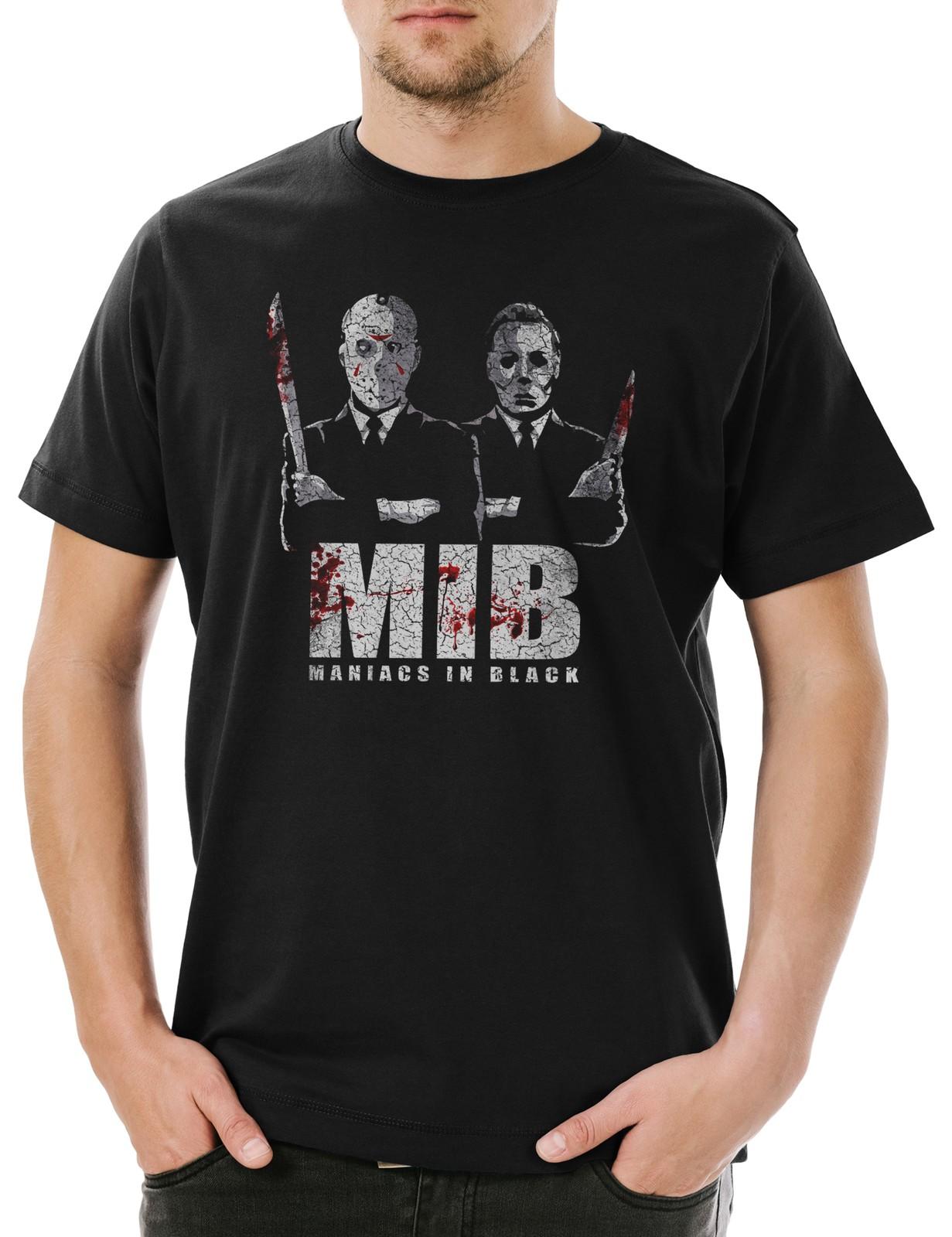Maniacs In Black Mens T-Shirt Mens Womens Tees Top Men Jason Halloween Horror Friday Friday S
