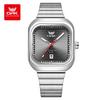 OPK Brand Watch Square Steel Belt Men's Watch Luminous Waterproof Single Calendar Quartz Watch Men's Watch