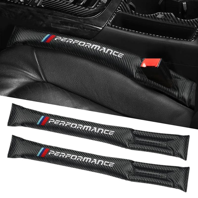 2Pcs Carbon Fiber Car Interior Seat Gap Plug Filler Pad For BMW Performance X3 X5 X6 E30 E38 E39 E46 E60 E61 E90 E91 E92 E93 M3 HD5
