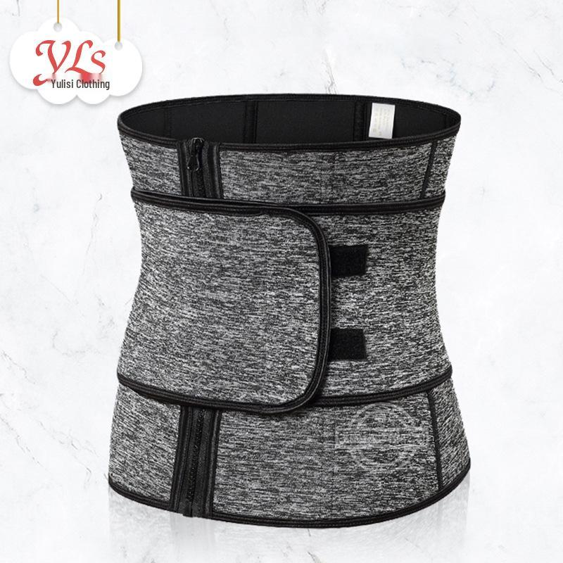 Neoprene Waist Cincher: Sweat-Enhancing Body Shaper with Zipper and Hook Closure S