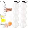 Silicone Round Ice Hockey Mold 4 Ice Cube Whisky Ice Box Four-hole Ice Cube Single Hole Diy Round Suit