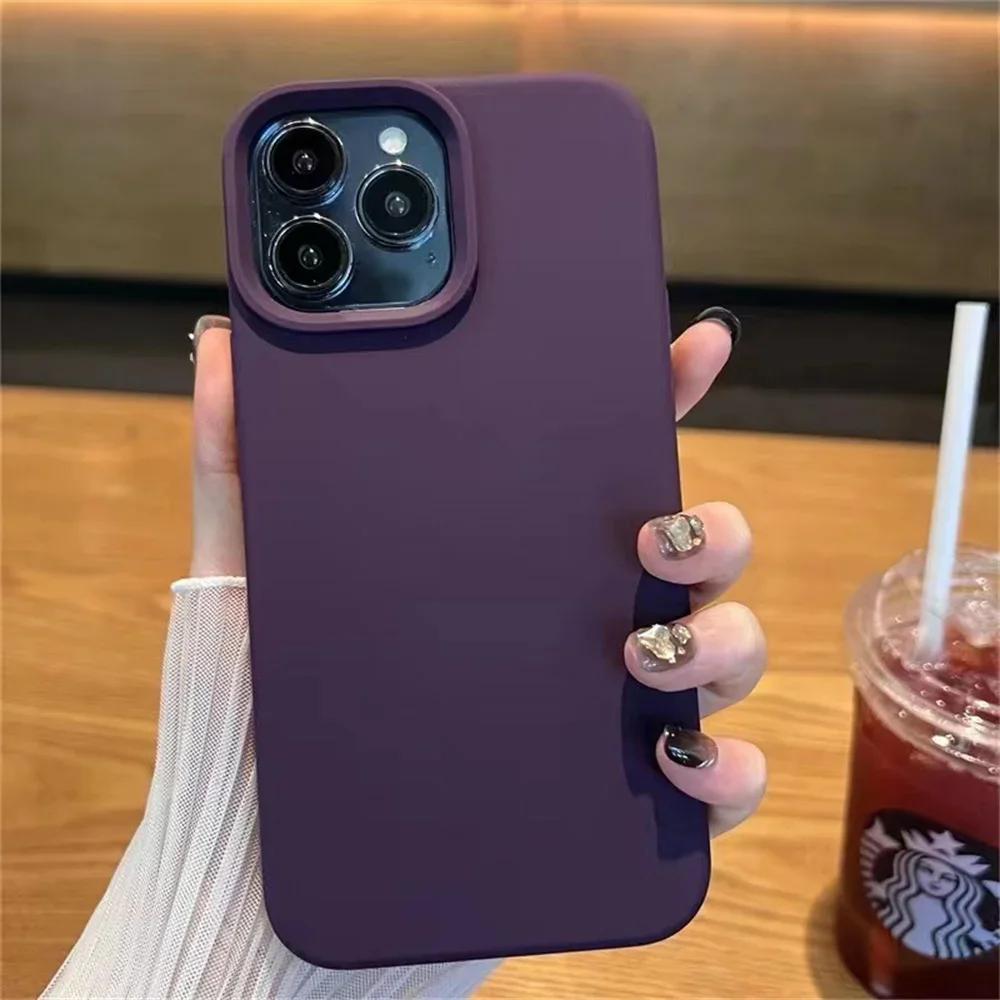 New Liquid Silicone Case For iPhone 17 16 15 14 13 11 Pro Max Soft Cover for iPhone 13 12 Mini X XR XS 8 7 Cases