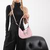 Süße Schleife Pu-Leder Umhängetaschen für Damen Einfache Unifarbene Damen Crossbody Satteltasche Tragbare Mädchen Achseltaschen