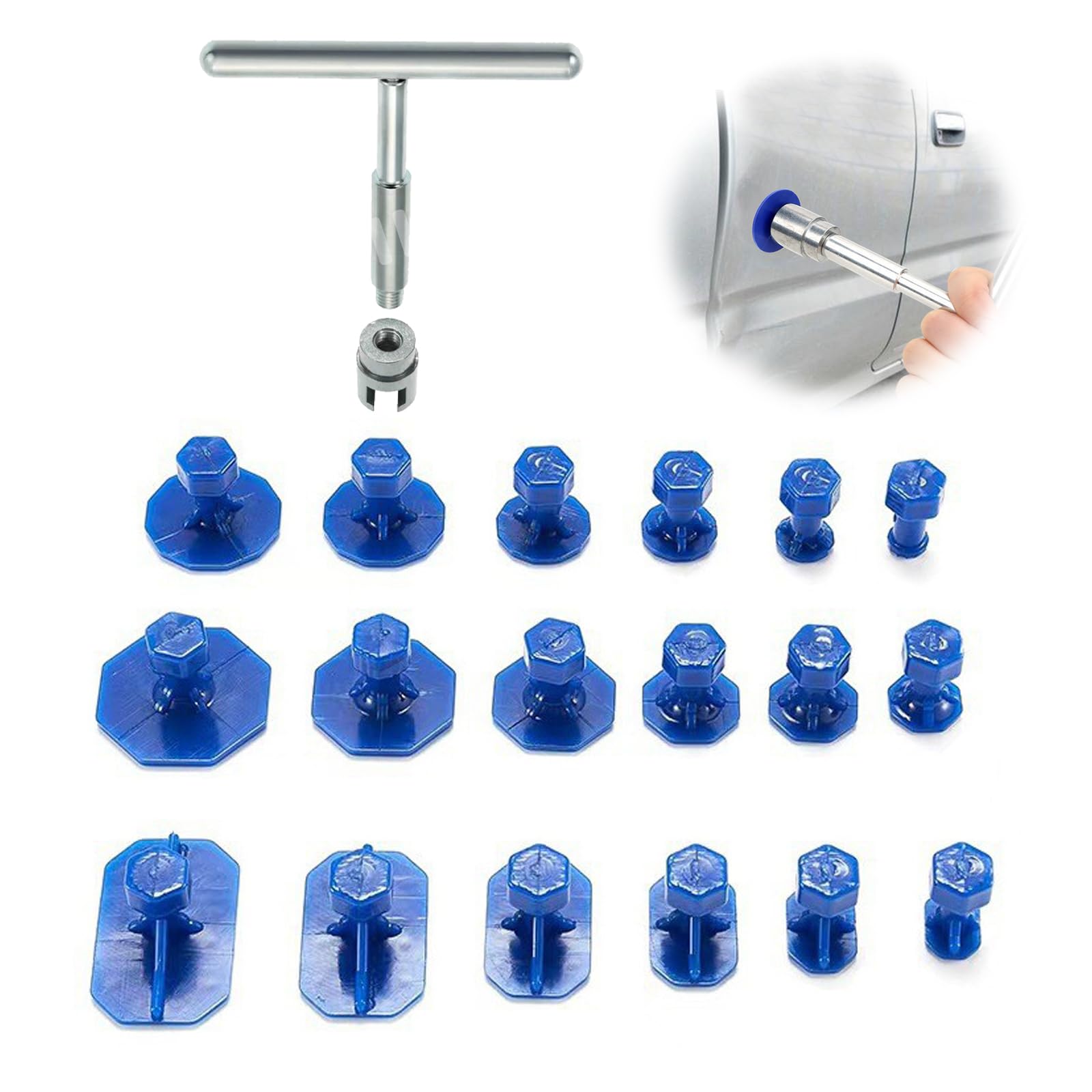 

Dent Repair Tab, Small Dent Repair Kit, Car Dent Repair Kit, Pull, 19 Pieces, синий