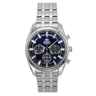 Współczesny Chronograf Stal Nierdzewna Granatowa Tarcza Kwarcowy RA-TX0303L Zegarek Męski