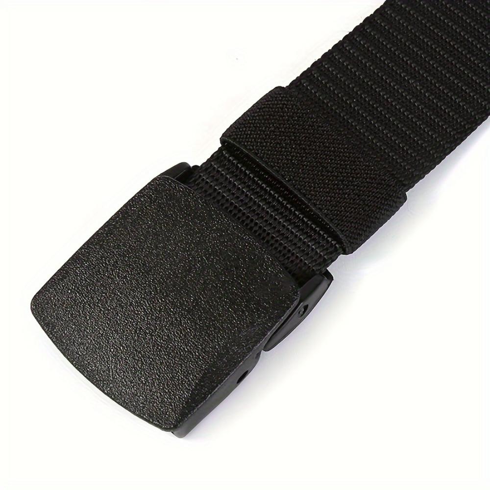 Men's and Women's Anti-Allergy Nylon Belt - Smooth Buckle for Casual, Formal, Outdoor and Daily Wear | Unisex Belt | Large Size Belt