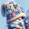 Forget-Me-Not Gnome Window Decal Static Window Sticker Waterproof Removable Window Cling for Living Room Bedroom