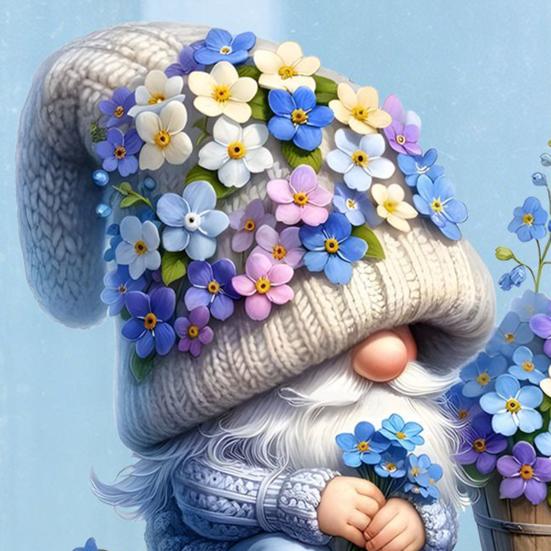 Forget-Me-Not Gnome Window Decal Static Window Sticker Waterproof Removable Window Cling for Living Room Bedroom