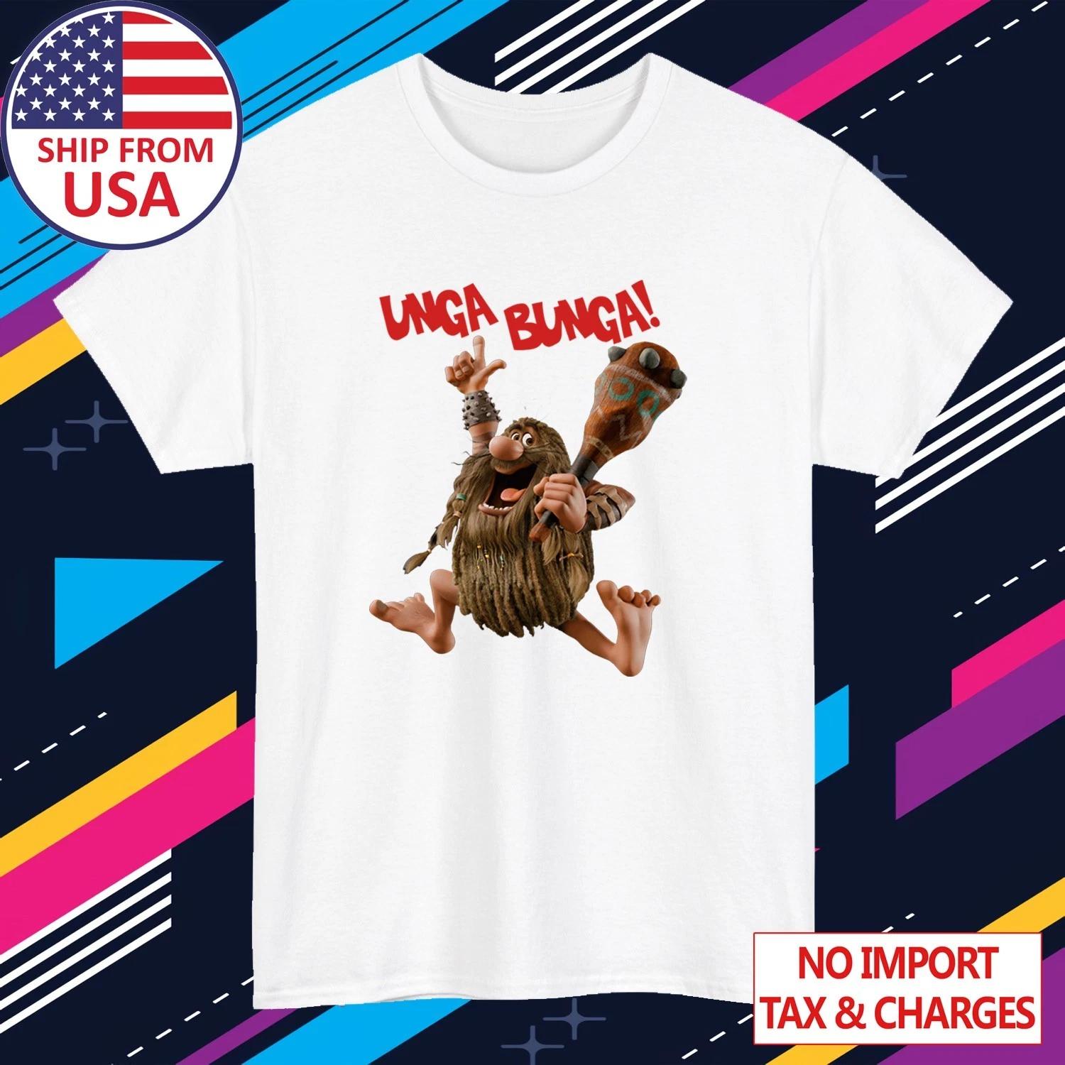 Captain Caveman Unga Bunga Men s White Grey Size S-5XL S