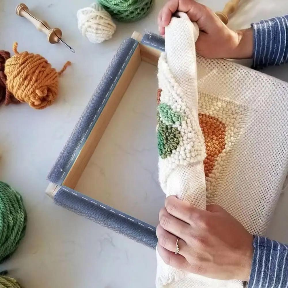 1pc Heavy-Duty Non-Slip Grip Embellished Surface - Wooden Gripper Strip with Punch Needle Frames, Sewing & Quilting Accessory