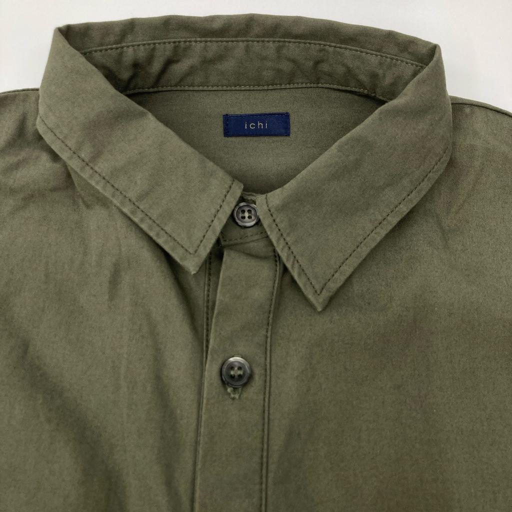 ICHI Olive LT/V200902 Flared Shirt Dress Dress Not Written oliveUsed