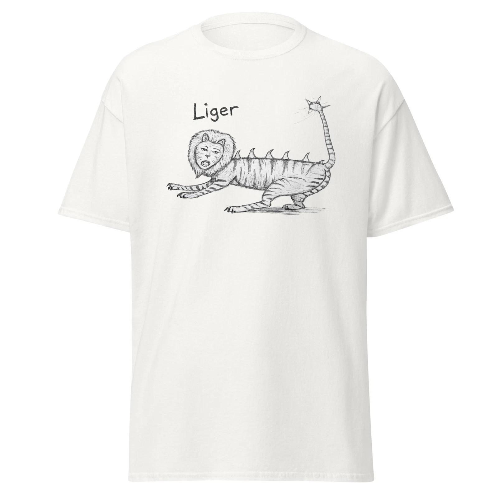 Liger Drawing - Napoleon Dynamite Liger Sketch Movie Quote T-Shirt, Unisex XL