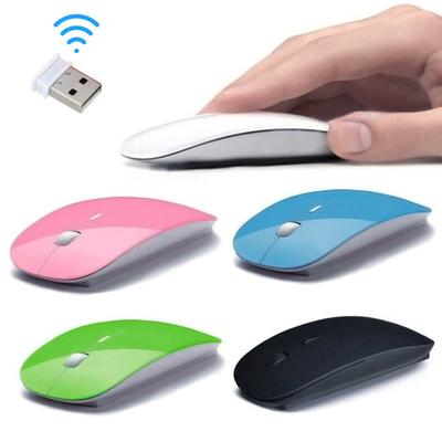 Īpaši plāna 3 pogu 2,4 GHz 1000 DPI optiskā bezvadu pele datora klēpjdatoram