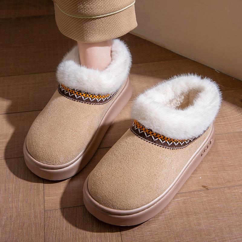 Women's Indoor Anti Slip and Warm Plush Warm Slippers