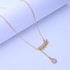 High-end tassel wheat ear necklace women's years old and safe hot clavicle chain design sense meteor fashion temperament Europe