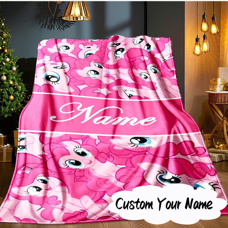 Custom Name Pinkie Unicorn Journal Blanket Ideal Bedding Blanket Perfect for Travel, Camping, Living Rooms, Offices, Sofas, Fan Christmas gift