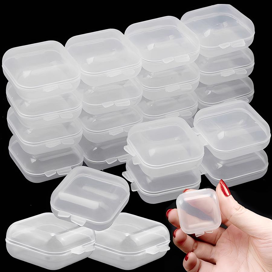 15/30/45pcs 3.5cm Clear Mini Storage Containers Anti-lost Organizer for Travel Jewelry Earplugs & Household Tiny Accessories