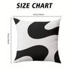 Black White Wave square Jacquard Pillow Cover for Sofa Office Waist Cushion Cover Home Decorative Pillowcase