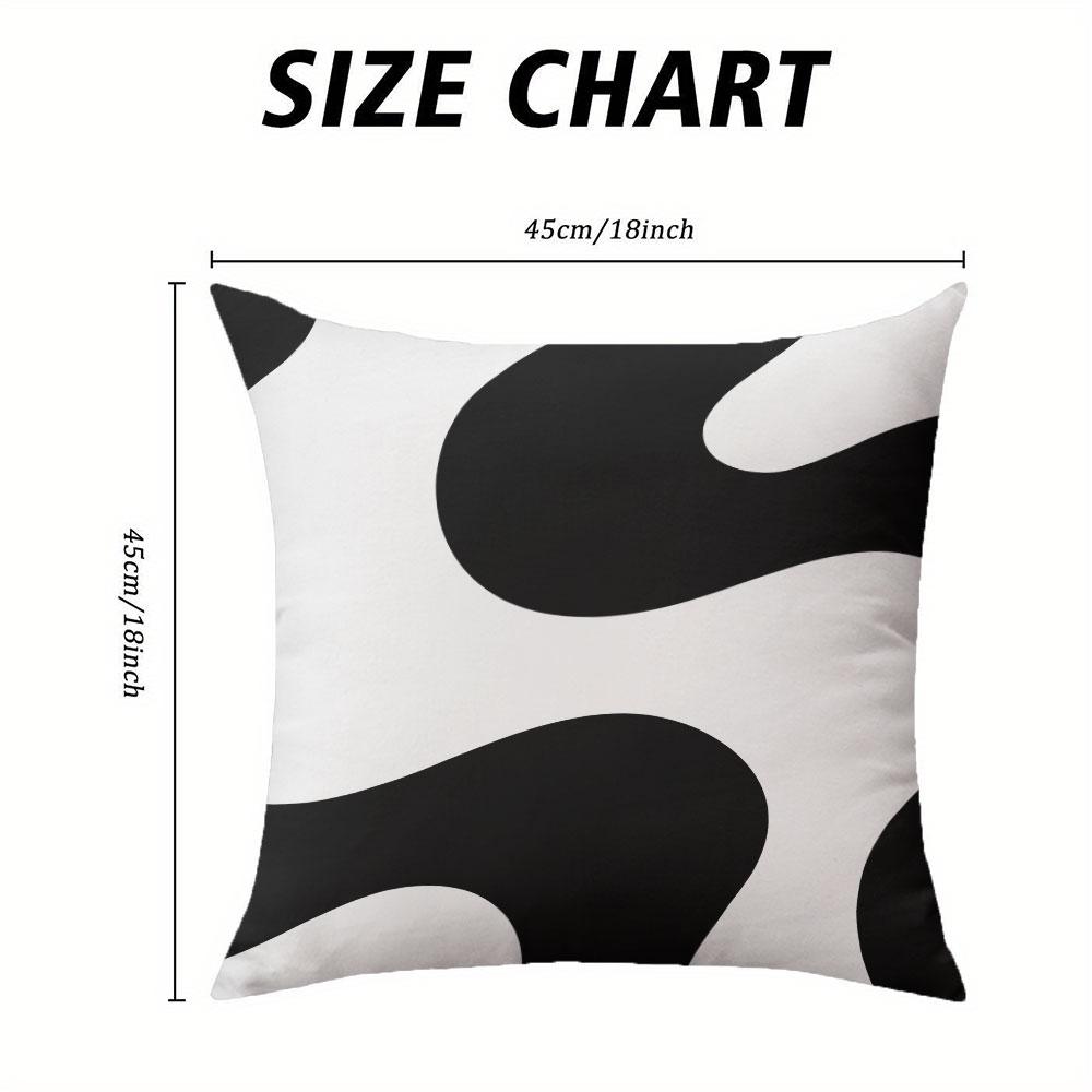 Black White Wave square Jacquard Pillow Cover for Sofa Office Waist Cushion Cover Home Decorative Pillowcase