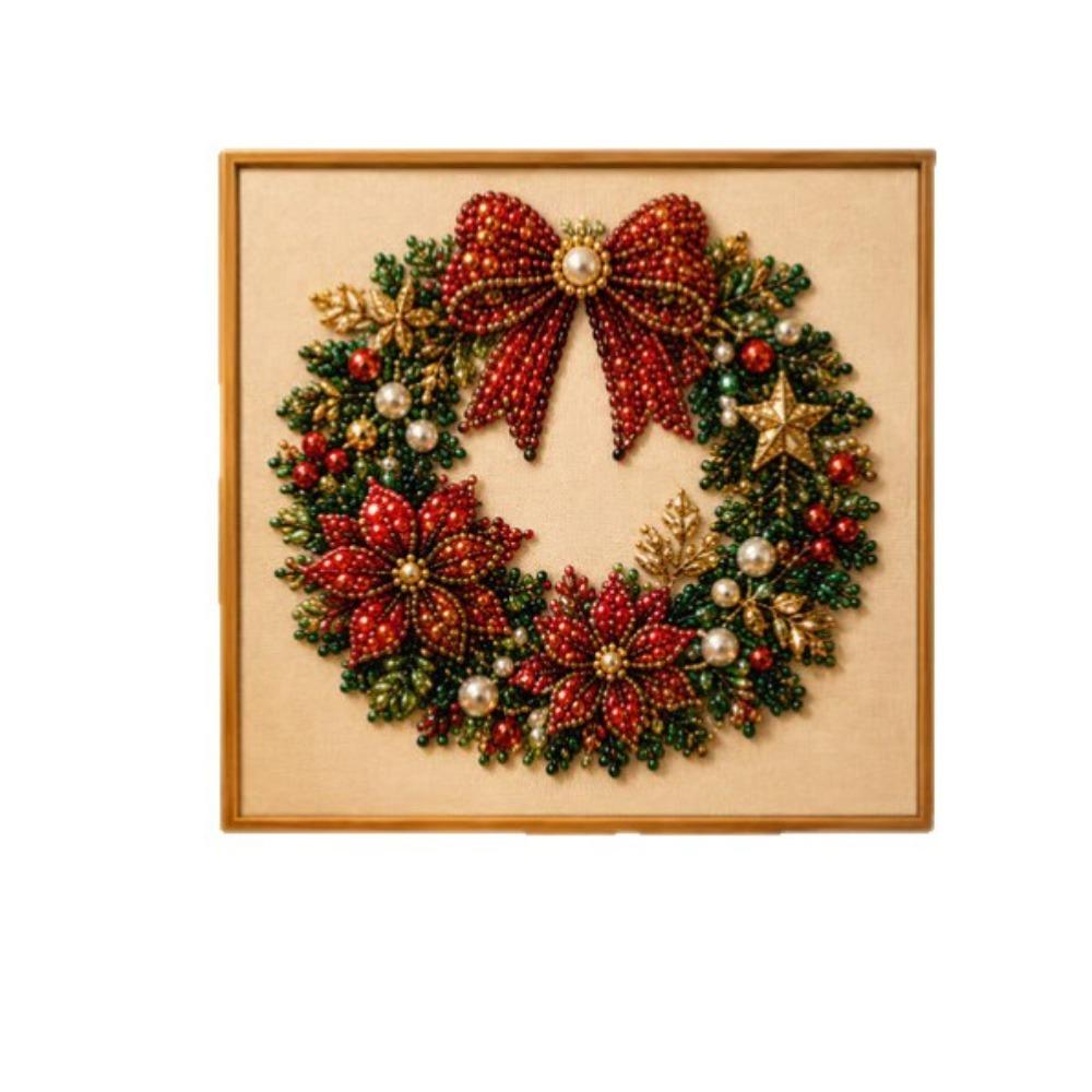 Stressabbauendes Weihnachts-Perlenkunst-Set Weihnachtsmann 3D Perlen-Kunst-Set Heimwanddekoration