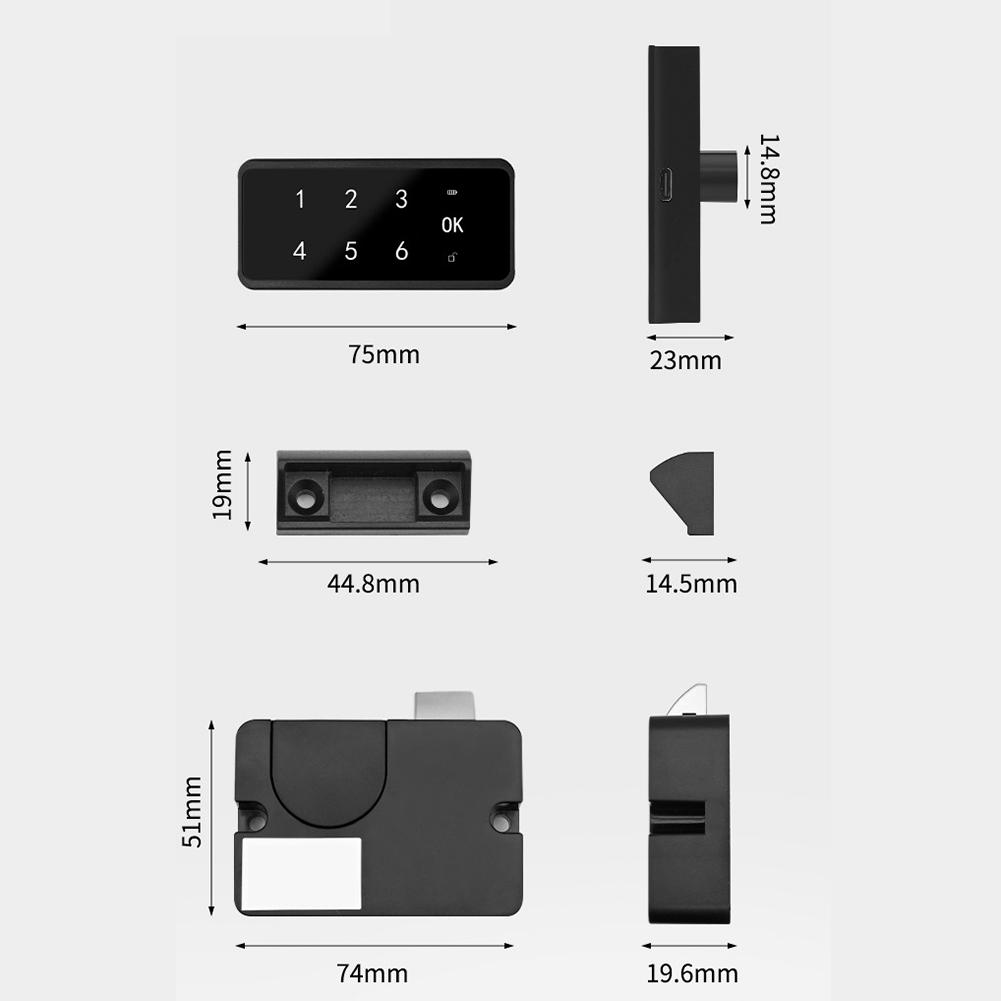 Energy Efficient Lock Cabinet Security Lock Indoor Use Outdoor Use Backup Power Low Power Consumption For Cabinets
