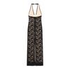 European and American Style, New Women's Clothing, Foreign Style Classic Neck Lace Split Fork Slim and Thin Dress