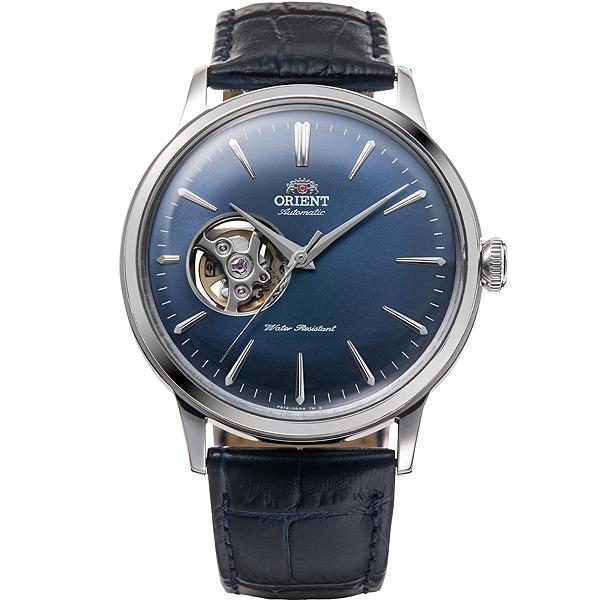 

Orient Мужской RN-AG0008L (Orient Classic Полускелетон) Круглые часы из черной нержавеющей стали, аналоговые