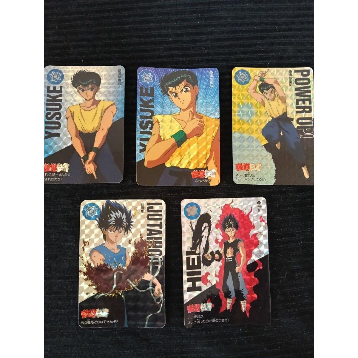 Used Yu Yu Hakusho Carddass Kira 5-piece set Yusuke Urameshi Hiei