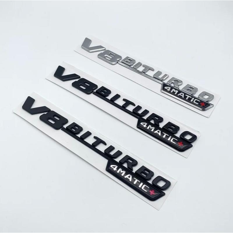 RSU1 3D Letters S63 S65 V12 Biturbo V8Biturbo 4matic+ ABS Emblem for Mercedes Benz W222 W223 Car Fender Trunk Logo Sticker