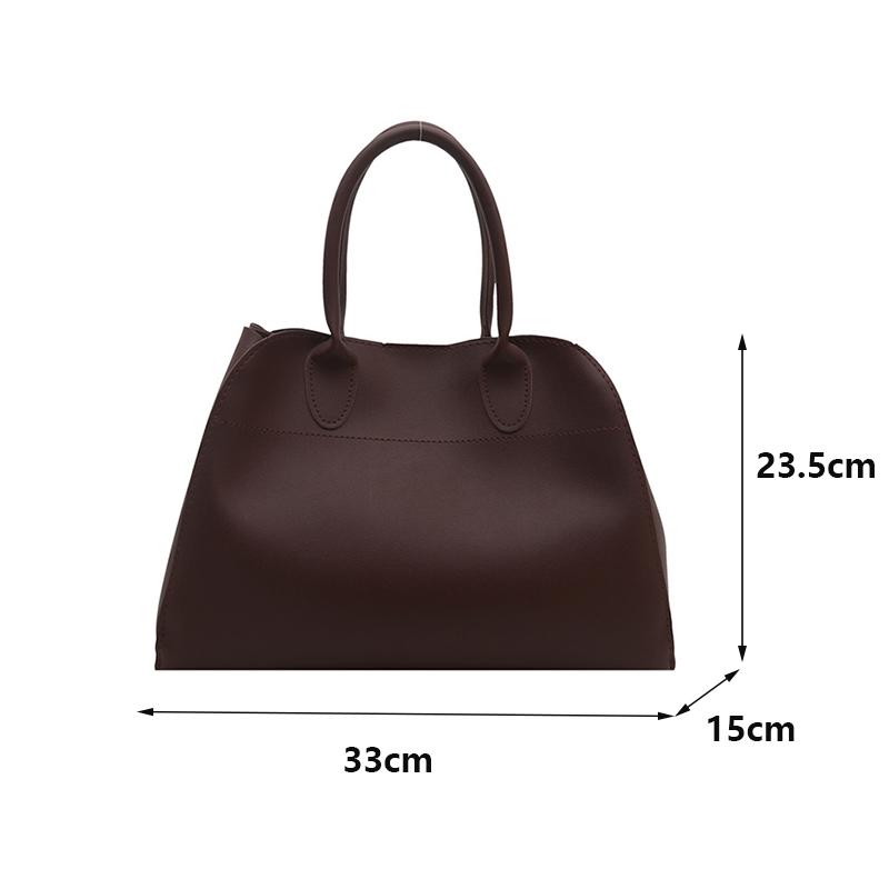 Red Color Large Size Women Handbags Retro Pure Color Shoulder Shopper Tote Bag Luxury Designer Handbags