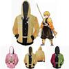 Demon Slayer Kimetsu No Yaiba Vibrant Soft Zipper Up Hoodie For Comfort