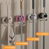 1/2/4pcs Mop Holder, Bathroom, No Punching Suction Cup Wall Mounted Broom Storage Rack, Strong Hook And Buckle Fixed Mop Holder