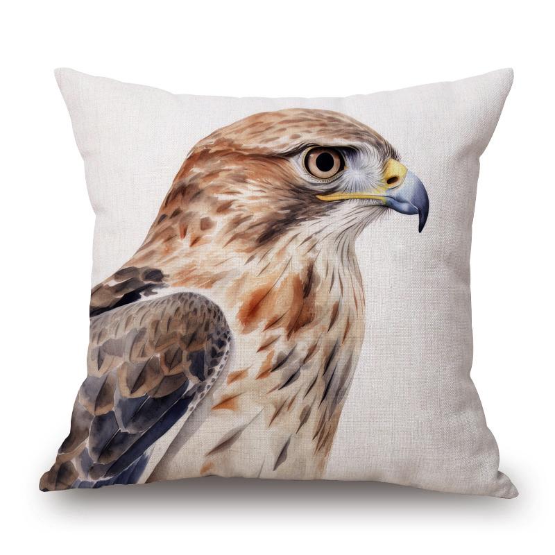 European Birds Red Cardinal Flamingo Toucan Duck Hen Parrots Animals Painting Cushion Cover Pillow Case Bedroom Decoration