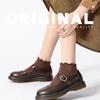 Fashion Small Leather Shoes 2024 New Breathable Round Head Soft Girl Retro College Style Summer Word Buckle Mary Jane Women's Shoes