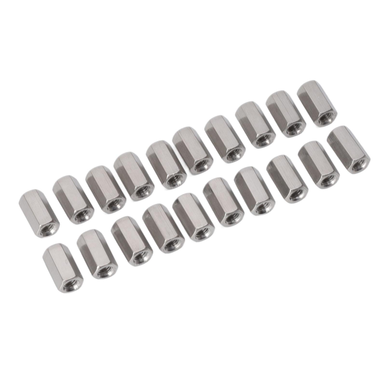

Набор из 20 шт. серебристых шестигранных соединительных гаек M5 из нержавеющей стали для внутренней отделки