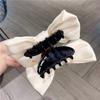 Korea large size bow hair clip elegant temperament simple style exquisite girl  claw clip fashion hair accessories