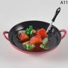 Dollhouse Miniature Diy Accessories Cooking Pot With Food Kitchen Utensils Model