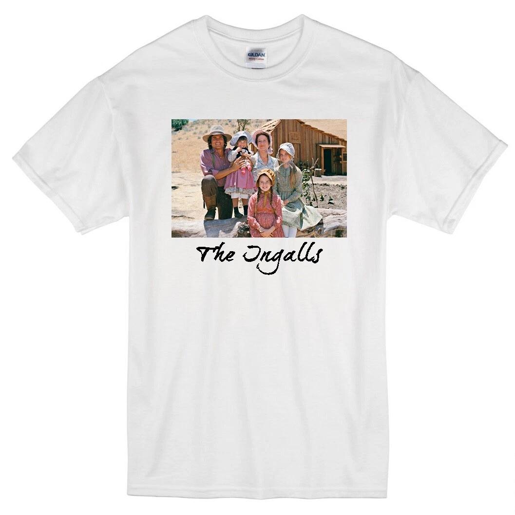 LITTLE HOUSE ON THE PRAIRIE  THE INGALLS MICHAEL LANDON RETRO TV WHITE T-shirt 2XL