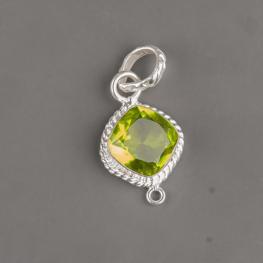 Peridot Pendant Gemstone Jewelry, 925 Solid Sterling Silver Pendant, Handmade Jewelry Birthstone Pendant, Gift For Him
