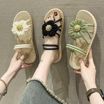 Fashion Women New Summer Dualuse Shoe Flower Fashion Versatile Sandal Outdoor Casual Open Toed Sanda Female Light Trendy Slipper Zapatos