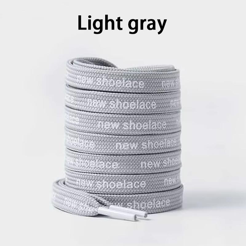 Dual-Color Letter Print Shoelaces Fashion Decorative Flat Shoe Strings Trendy Custom Upgrade Laces for Vintage Athletic Footwear